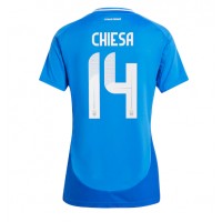 Italien Federico Chiesa #14 Fußballbekleidung Heimtrikot Damen EM 2024 Kurzarm